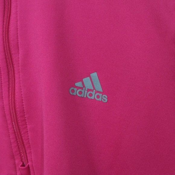 Adidas Pink 1/2 Zip Long Sleeve Top Medium - Picture 2 of 12